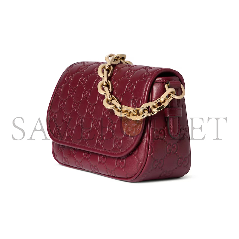 GUCCI GG EMBLEM SMALL SHOULDER BAG ‎847448 (20.5*13*7cm)